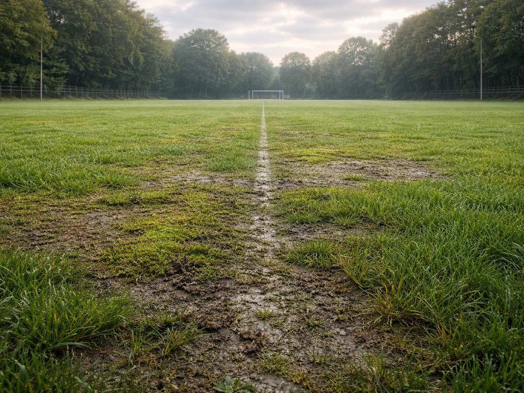 voetbal grasveld