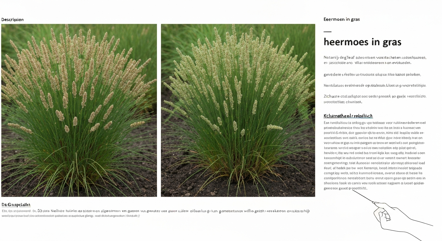 Dwarsdoorsnede van gazon met heermoes: bruine en groene scheuten bovengrond en wortelstokken met knolletjes ondergrond
