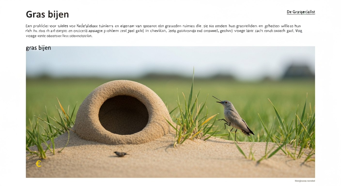 bijen in gras